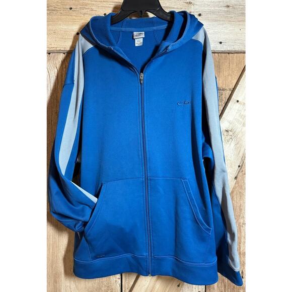 Champion Other - Men's Size XL Champion Duo Dry Royal Blue & Gray Hooded Jacket With Pockets